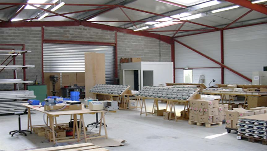 Premier atelier de production de MADEP à Pont-Audemer - vue intérieure