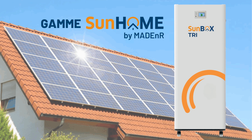 La SunBox Tri by MADEnR est conçue pour les installations photovoltaïques triphasées avec un back up triphasé.
